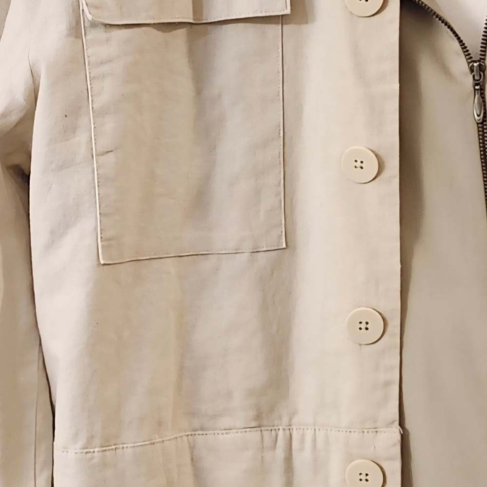 Women's Cream Button-Up Jacket